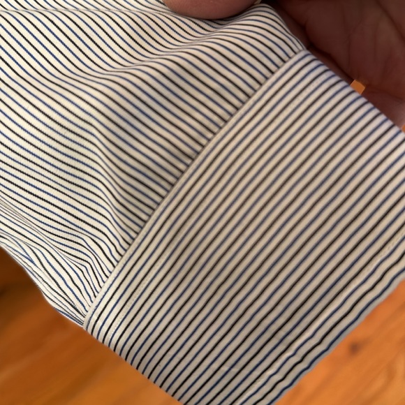 RALPH LAUREN 16.5 Dress Shirt with black and blue vertical stripes - Picture 5 of 7